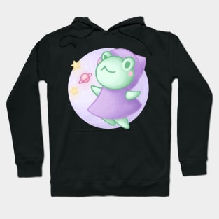 Frog witch reading the future in the universe - Magical and cute witches Hoodie